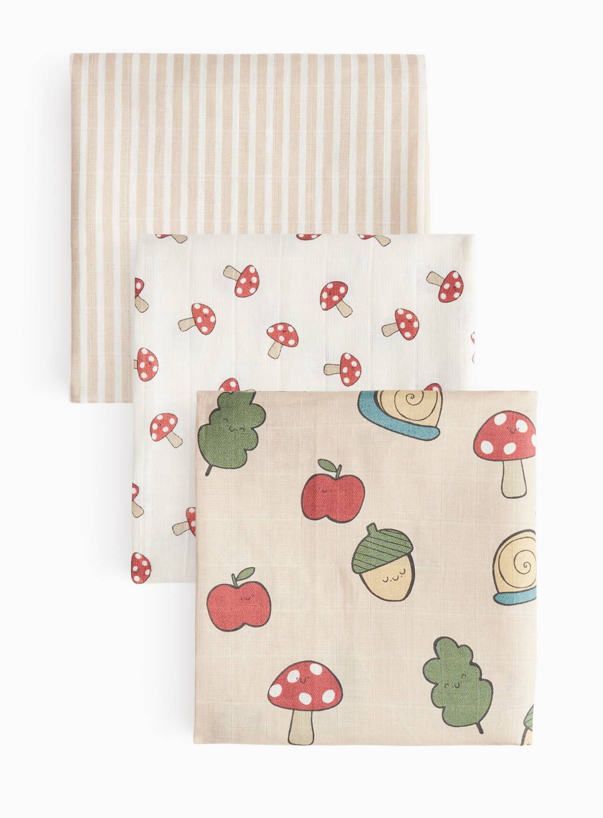 Heritage Muslin Cloths 3 Pack One Size - Image 1